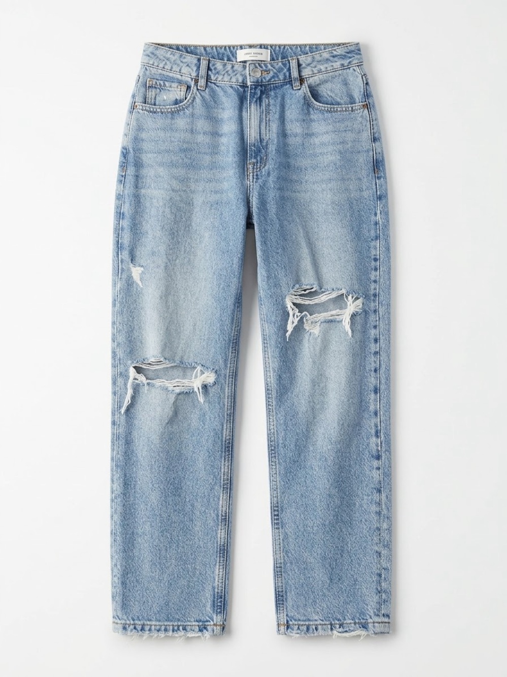 DYNAMITE Claudia High Rise Distressed Mom Jeans Light Wash 28